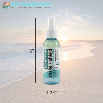 Best Bee Brothers Shake + Shield No-See-Ums Gnat Spray – Nicht fettender Insektenschutz aus pflanzlichen Inhaltsstoffen, 2er-Pack (2 x 59 ml)