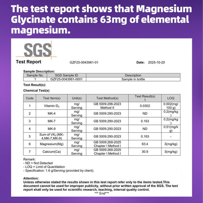 Magnesium Glycinat 400mg Weichkapseln – Kleine, leicht zu schluckende, hochabsorbierbare Magnesiumergänzung mit Vitamin D3 & K2 für Schlaf, Entspannung, Ruhe, Muskel- und Knochengesundheit, 120 Gelkapseln