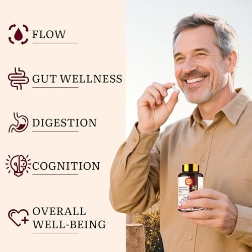 Lumbrokinase 100mg, Nattokinase 100mg & Rotschimmelreis 300mg – Hochwirksame Enzymkombination für Kreislauf & Kognition, 60 Kapseln