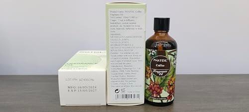 PHATOIL Kaffeeduftöl 100ml – Aromatherapie Öl für Diffuser, Kerzen- & Seifenherstellung
