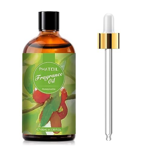 PHATOIL 3,38 FL. OZ. Geißblatt-Duftöl für Aromatherapie, ätherisches Öl für Diffuser, DIY Kerzen- und Seifenherstellung, 100 ml