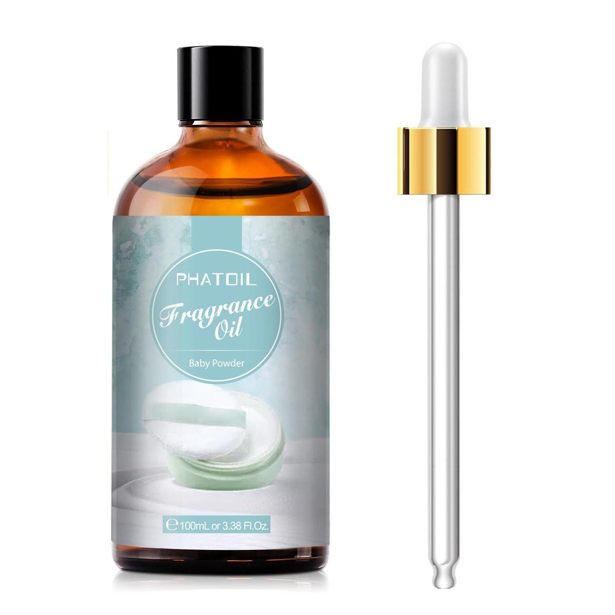 PHATOIL Babypuder Duftöl 3,38 FL.OZ – Aromatherapie-Öl für Diffuser, DIY Kerzen- & Seifenherstellung (100 ml)