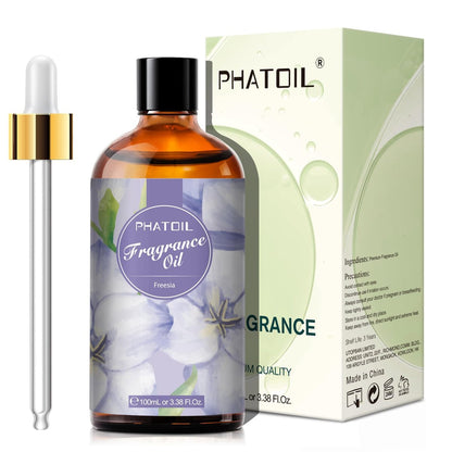 PHATOIL Freesia Duftöl 100 ml – Aromatherapie Öl für Diffuser, Kerzen- und Seifenherstellung