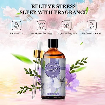 PHATOIL Freesia Duftöl 100 ml – Aromatherapie Öl für Diffuser, Kerzen- und Seifenherstellung