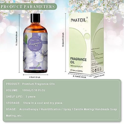 PHATOIL Freesia Duftöl 100 ml – Aromatherapie Öl für Diffuser, Kerzen- und Seifenherstellung