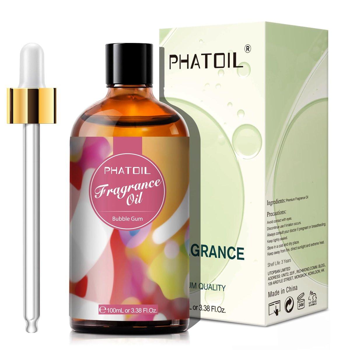 PHATOIL Duftöl Bubble Gum 100ml – Aromatherapie Öl für Diffuser, Kerzen- und Seifenherstellung