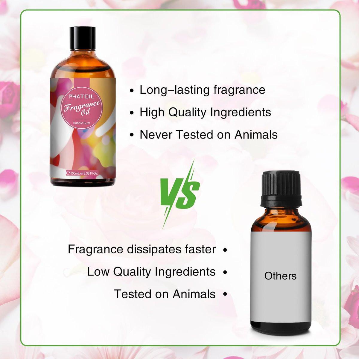 PHATOIL Duftöl Bubble Gum 100ml – Aromatherapie Öl für Diffuser, Kerzen- und Seifenherstellung