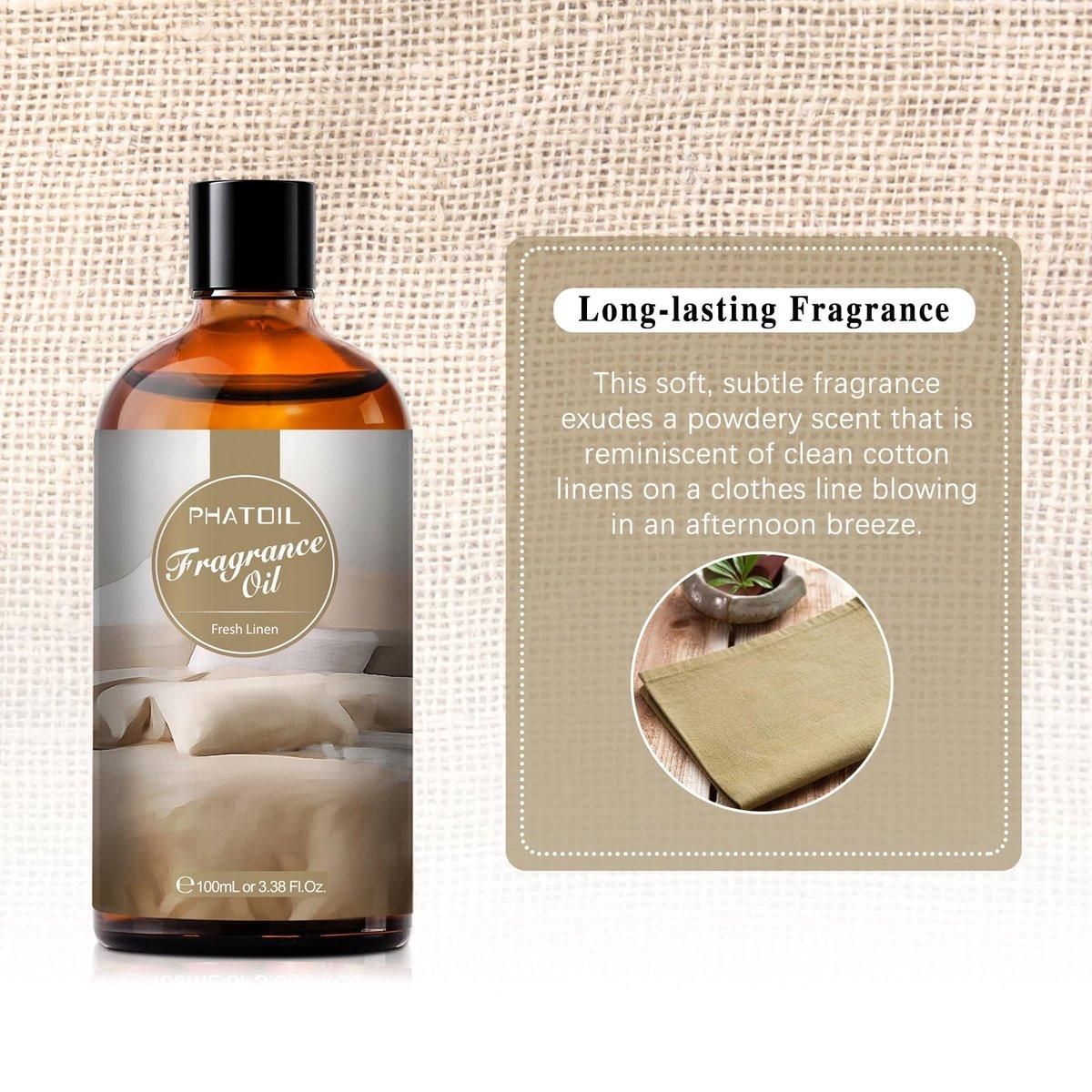 PHATOIL Frische Wäsche Duftöl 100ml – Aromatherapie Öl für Diffuser, DIY Kerzen & Seifenherstellung
