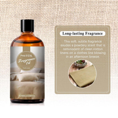 PHATOIL Frische Wäsche Duftöl 100ml – Aromatherapie Öl für Diffuser, DIY Kerzen & Seifenherstellung