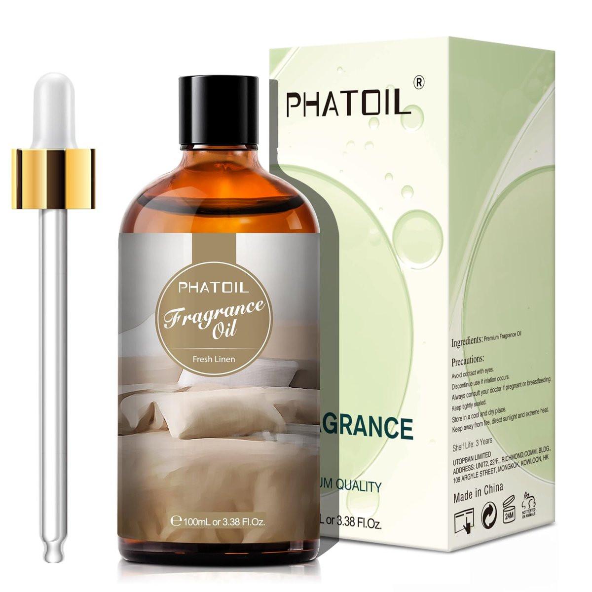 PHATOIL Frische Wäsche Duftöl 100ml – Aromatherapie Öl für Diffuser, DIY Kerzen & Seifenherstellung