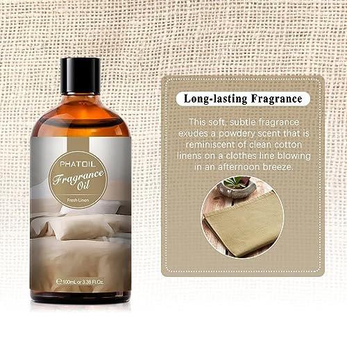 PHATOIL Frische Wäsche Duftöl 100ml – Aromatherapie Öl für Diffuser, DIY Kerzen & Seifenherstellung