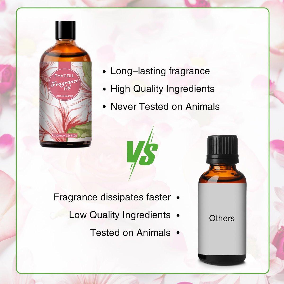 PHATOIL Japanische Magnolie Duftöl 100 ml – Aromatherapie Öl für Diffuser, DIY Kerzen & Seifen
