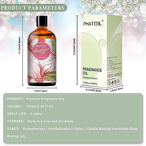 PHATOIL Japanische Magnolie Duftöl 100 ml – Aromatherapie Öl für Diffuser, DIY Kerzen & Seifen