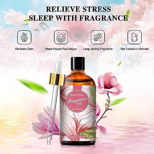 PHATOIL Japanische Magnolie Duftöl 100 ml – Aromatherapie Öl für Diffuser, DIY Kerzen & Seifen