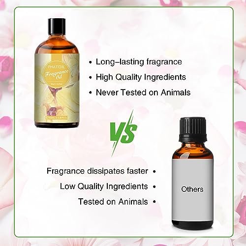 PHATOIL Schwarze Orchidee Duftöl 100ml – Ätherisches Öl für Aromatherapie, Diffuser, DIY Kerzen- und Seifenherstellung