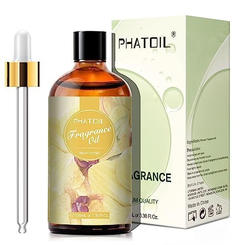 PHATOIL Schwarze Orchidee Duftöl 100ml – Ätherisches Öl für Aromatherapie, Diffuser, DIY Kerzen- und Seifenherstellung