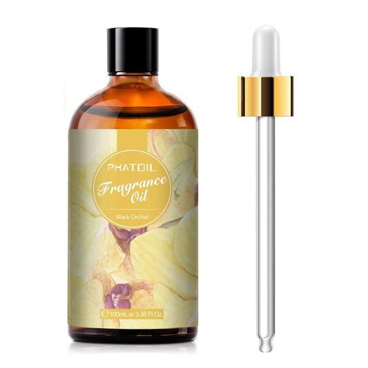 PHATOIL Schwarze Orchidee Duftöl 100ml – Ätherisches Öl für Aromatherapie, Diffuser, DIY Kerzen- und Seifenherstellung