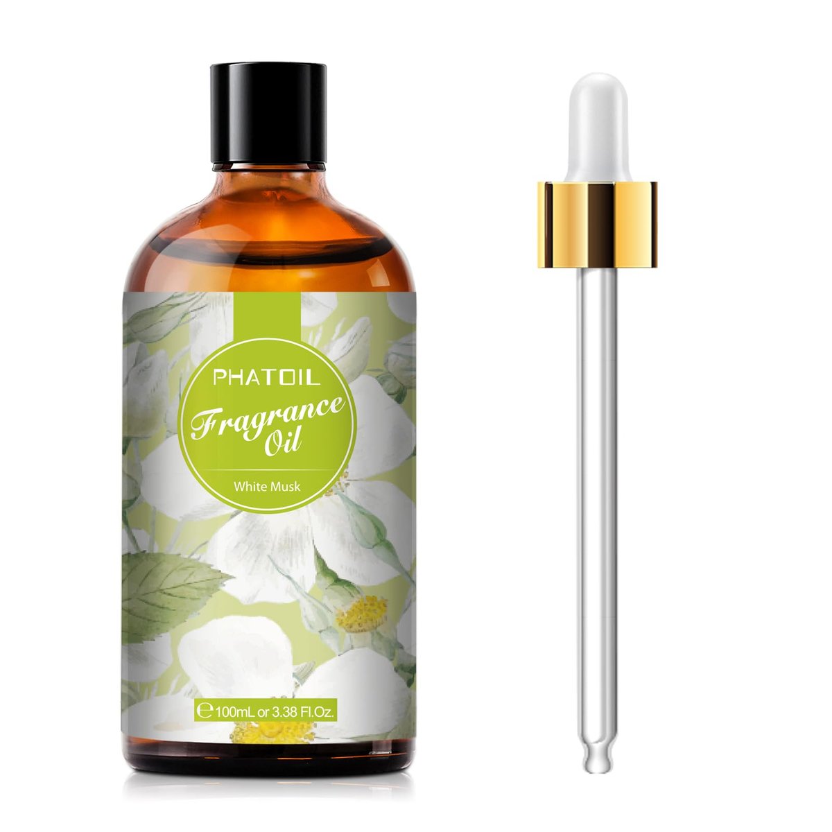 PHATOIL Weißer Moschus Duftöl 100 ml – Aromatherapie Öl für Diffuser, DIY Kerzen & Seifenherstellung