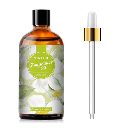 PHATOIL Weißer Moschus Duftöl 100 ml – Aromatherapie Öl für Diffuser, DIY Kerzen & Seifenherstellung