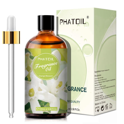 PHATOIL Orangenblüten Duftöl 100ml – 3,38 Fl Oz für Aromatherapie, Diffuser, Kerzen- und Seifenherstellung