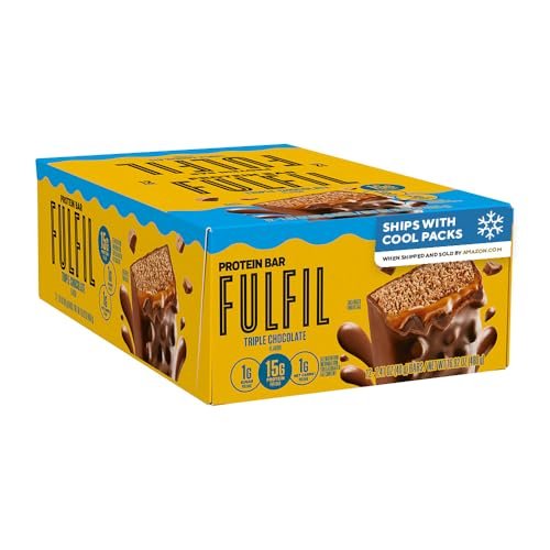 FULFIL Protein Snack Riegel mit Triple Schokolade, glutenfrei, 15g Protein, 12er Pack