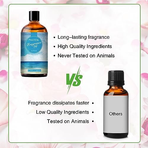 PHATOIL Meeresbrise Duftöl 100ml – Aromatherapie Öl für Diffuser, DIY Kerzen & Seifenherstellung