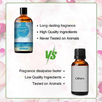 PHATOIL Meeresbrise Duftöl 100ml – Aromatherapie Öl für Diffuser, DIY Kerzen & Seifenherstellung