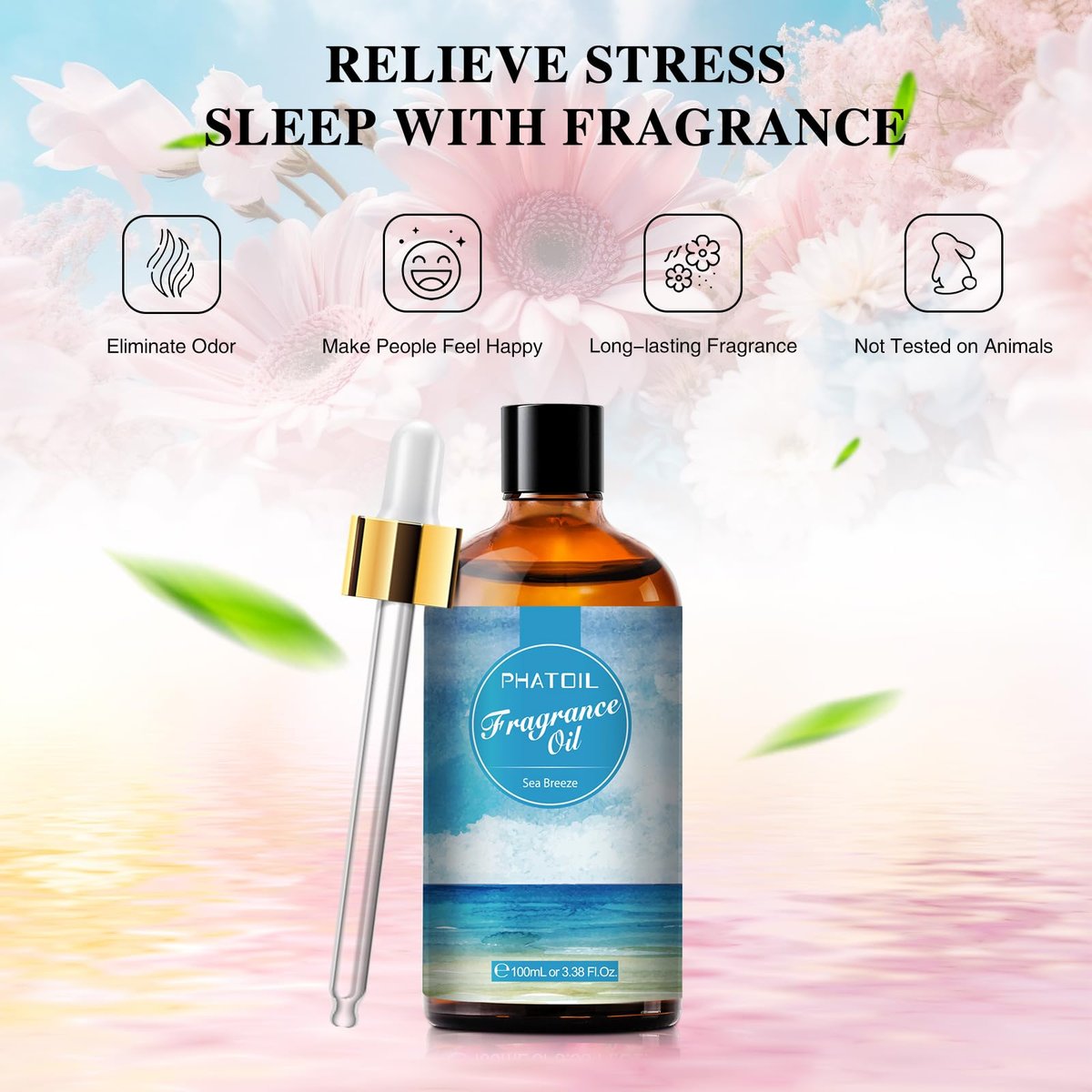 PHATOIL Meeresbrise Duftöl 100ml – Aromatherapie Öl für Diffuser, DIY Kerzen & Seifenherstellung