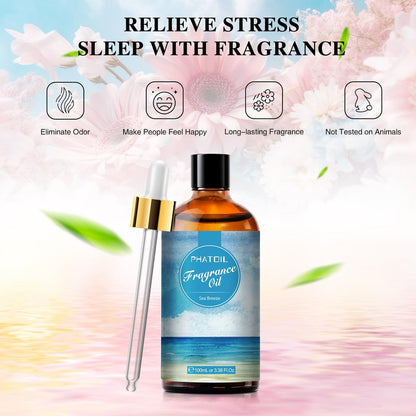 PHATOIL Meeresbrise Duftöl 100ml – Aromatherapie Öl für Diffuser, DIY Kerzen & Seifenherstellung
