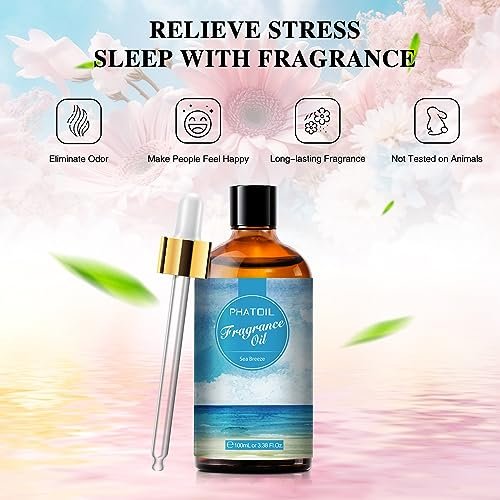 PHATOIL Meeresbrise Duftöl 100ml – Aromatherapie Öl für Diffuser, DIY Kerzen & Seifenherstellung