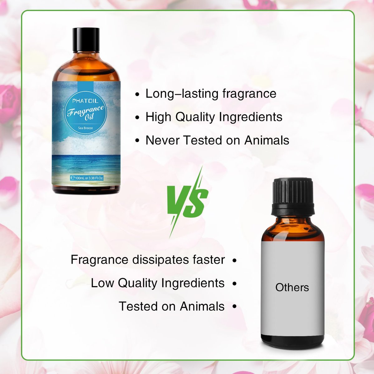 PHATOIL Meeresbrise Duftöl 100ml – Aromatherapie Öl für Diffuser, DIY Kerzen & Seifenherstellung