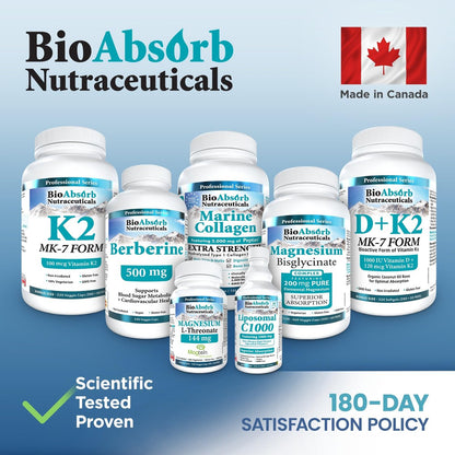 Bio Absorb Serrapeptase Supplement 120.000 SPU, Hochdosiert, Verzögerte Freisetzung, 60 Kapseln