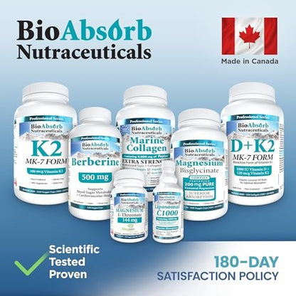 Bio Absorb Serrapeptase Supplement 120.000 SPU, Hochdosiert, Verzögerte Freisetzung, 60 Kapseln
