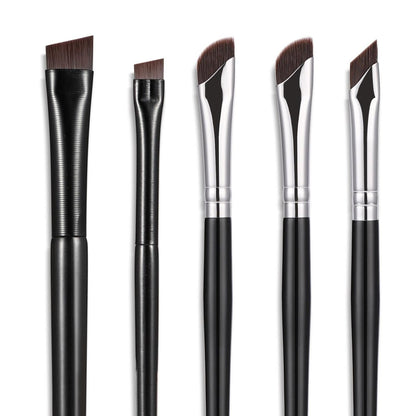Etercycle 5-teiliges Eyeliner-Pinselset für präzises Augen-Make-up – Feine abgewinkelte & ultradünne schräge flache Pinsel für professionelle Beauty-Kosmetikwerkzeuge