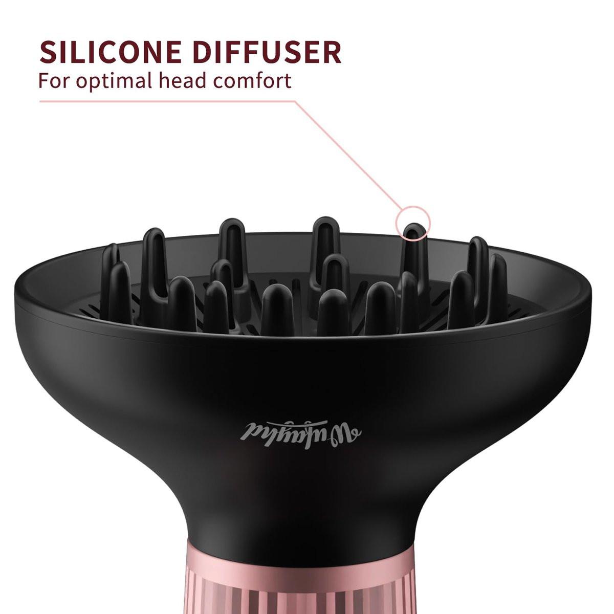 WUFAYHD Diffusor-Haartrockner für Lockiges Haar: Professioneller 2-in-1 Diffusor & Haartrockner mit Ionen- & Keramik-Technologie für welliges Haar – Verbessert Locken und Wellen, reduziert Frizz – Geschenk für Frauen