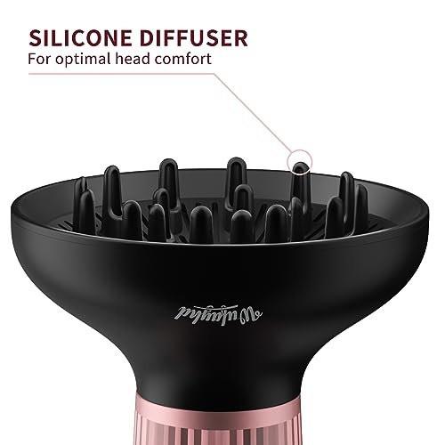 WUFAYHD Diffusor-Haartrockner für Lockiges Haar: Professioneller 2-in-1 Diffusor & Haartrockner mit Ionen- & Keramik-Technologie für welliges Haar – Verbessert Locken und Wellen, reduziert Frizz – Geschenk für Frauen