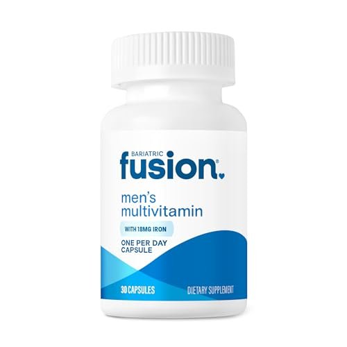 Bariatric Fusion One Per Day Multivitamin mit Eisen für Männer | Prostata- und Herzunterstützung* | für Magenbypass und Schlauchmagen | 30 Kapseln | 1 Monatsvorrat
