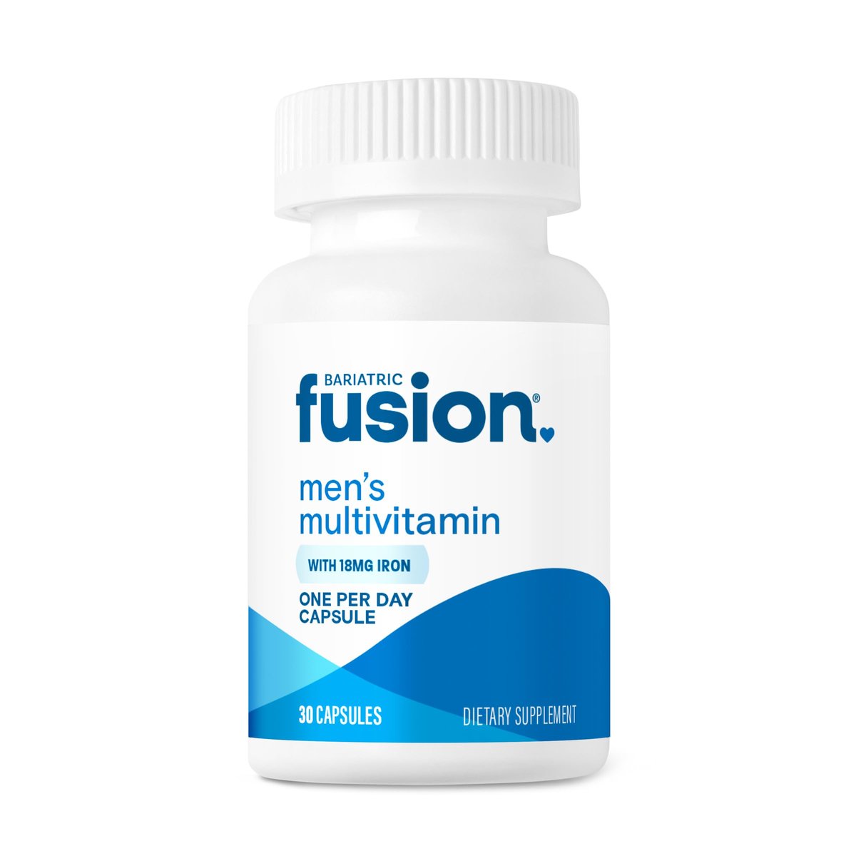 Bariatric Fusion One Per Day Multivitamin mit Eisen für Männer | Prostata- und Herzunterstützung* | für Magenbypass und Schlauchmagen | 30 Kapseln | 1 Monatsvorrat