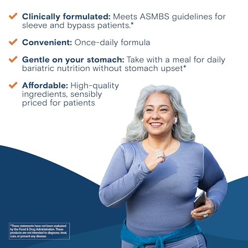Bariatric Fusion Bariatrisches Multivitamin mit Eisen für Frauen | Haar-, Haut- und Nagelkomplex gegen Haarausfall nach bariatrischer Operation & GLP-1 | 30 Kapseln | 1-Monats-Vorrat