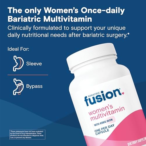 Bariatric Fusion Bariatrisches Multivitamin mit Eisen für Frauen | Haar-, Haut- und Nagelkomplex gegen Haarausfall nach bariatrischer Operation & GLP-1 | 30 Kapseln | 1-Monats-Vorrat
