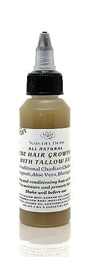 Naturel Essentials Haarwachstumsöl mit Croton Zambesicus (Shebe-Pulver) & Talg | Angereichert mit ayurvedischen Kräutern (60 ml)