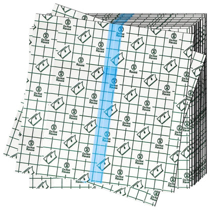 OBTANIM 50 Blatt Transparente wasserdichte dehnbare Klebeverbände – Klarsichtfolie als Tattoo-Schutz, Dusch- und Schwimmschutz (20 x 20 cm)