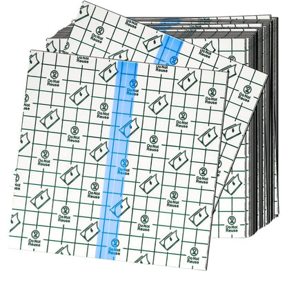 OBTANIM 50 Blatt Transparente Wasserfeste Dehnbare Klebebinde, Klare Folienabdeckung für Tattoo, Dusche, Schwimmschutz (15 x 15 cm)