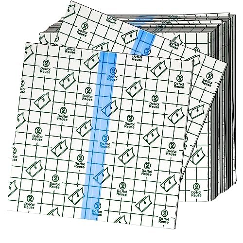 OBTANIM 50 Blatt Transparente Wasserfeste Dehnbare Klebebinde, Klare Folienabdeckung für Tattoo, Dusche, Schwimmschutz (15 x 15 cm)