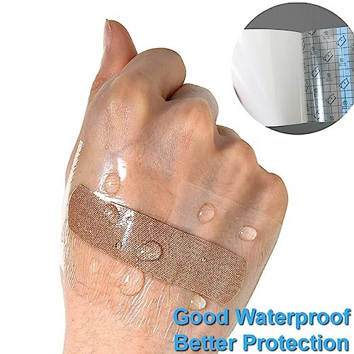 OBTANIM 50 Blatt Transparente Wasserfeste Dehnbare Klebebinde, Klare Folienabdeckung für Tattoo, Dusche, Schwimmschutz (15 x 15 cm)