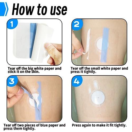 100 Stück wasserdichte Aufkleber für Freestyle Libre 3 Sensorabdeckungen – CGM Pflaster, hautfreundlich (für Libre 3, 6,5 cm)
