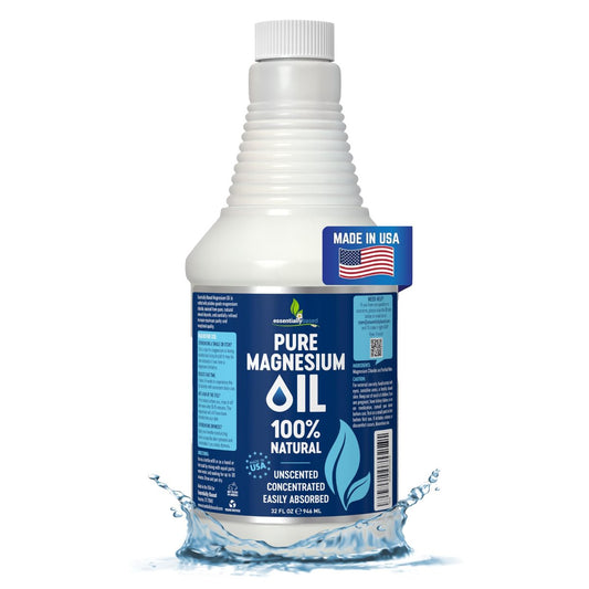 Reines Magnesium Öl Spray 946 ml - Topisches Magnesium Spray für Schlaf & Füße - Extra Stark - USP-Qualität - 100% natürlich & organisch für Muskelkater & Krämpfe - Ohne Sprühkopf - Hergestellt in den USA