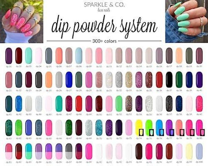 Sparkle & Co. Dip Powders – dp.247 Caribbean Rum Punch (Coral zu Pink Temp Change) 1 Unze Tauchpulver für Maniküre DIY Sommerfarbe, kein UV-Licht nötig