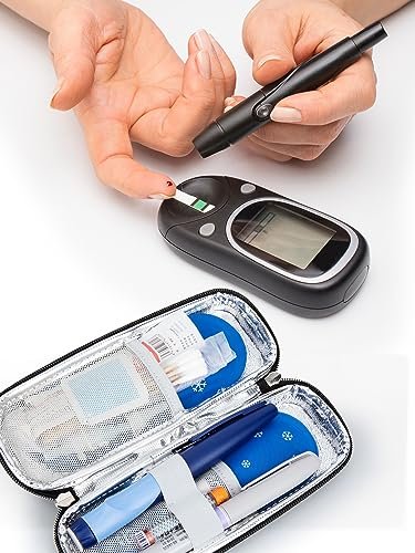 Leng Ke TSA-zugelassene Kühlpacks 4 Stück, wiederverwendbare Kühlpacks für Insulin-Reiseetui