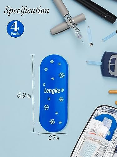 LengKe 2er-Pack Kühlakkus für Insulin-Kühlbox auf Reisen – Wiederverwendbare, TSA-geprüfte Reisekühlakkus